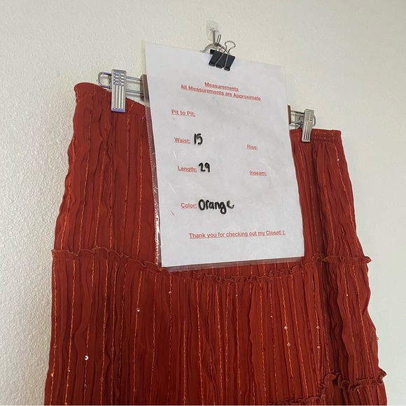 First option rustic orange sparkly skirt whimsygoth/ grunge/ y2k - Picture 3 of 3
